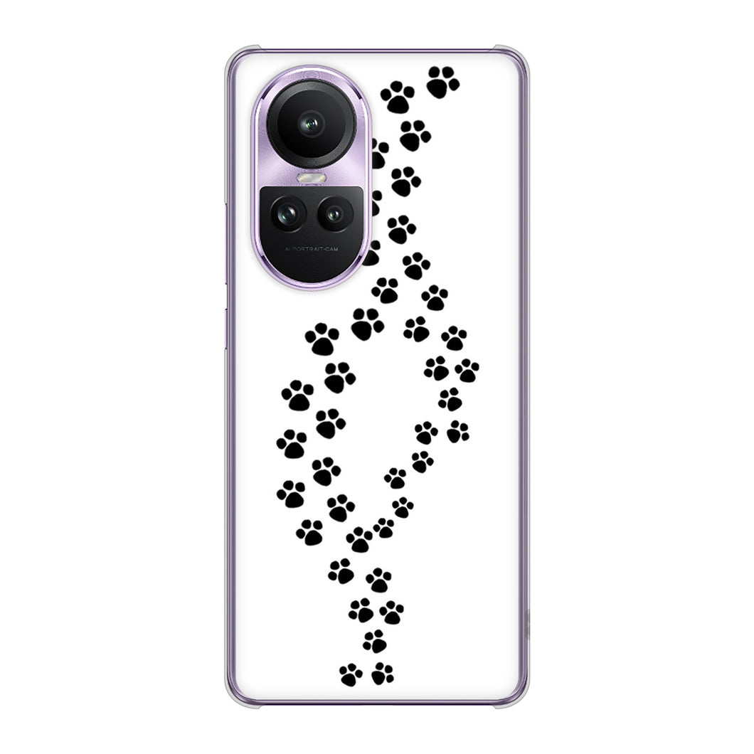 OPPO Reno10 Pro 5G A302OP SoftBank 高画質仕上げ 背面印刷 ハードケース 【066 あしあと】