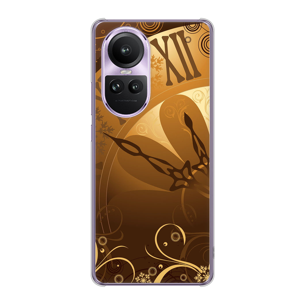 OPPO Reno10 Pro 5G A302OP SoftBank 高画質仕上げ 背面印刷 ハードケース 【185 時を刻む針】