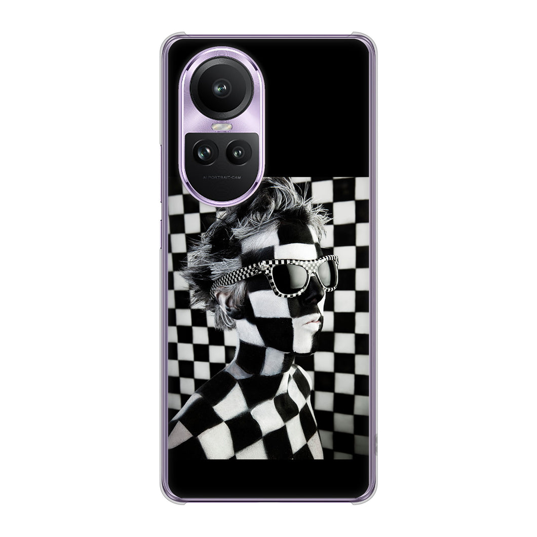OPPO Reno10 Pro 5G A302OP SoftBank 高画質仕上げ 背面印刷 ハードケース 【357 bk&wh】