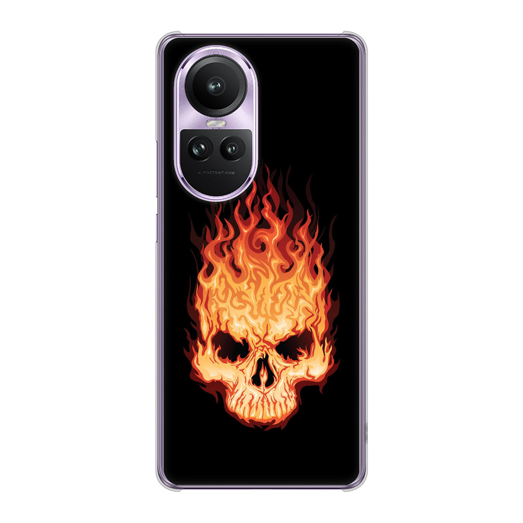 OPPO Reno10 Pro 5G A302OP SoftBank 高画質仕上げ 背面印刷 ハードケース 【364 ドクロの怒り】