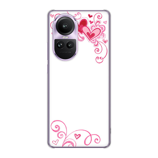 OPPO Reno10 Pro 5G A302OP SoftBank 高画質仕上げ 背面印刷 ハードケースプリティハート