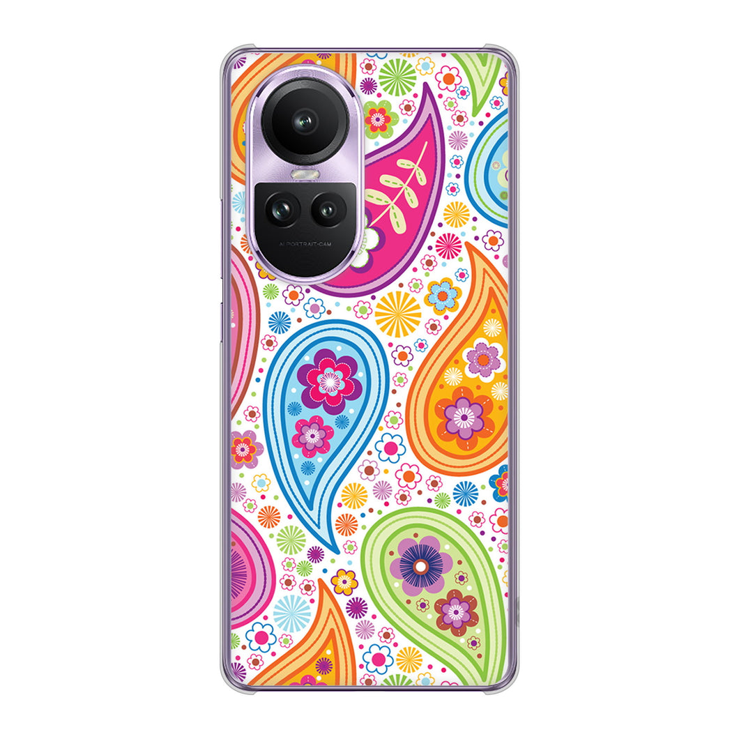 OPPO Reno10 Pro 5G A302OP SoftBank 高画質仕上げ 背面印刷 ハードケースペイズリー