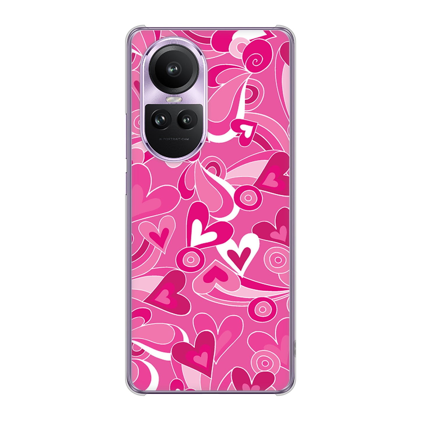 OPPO Reno10 Pro 5G A302OP SoftBank 高画質仕上げ 背面印刷 ハードケースプリティハート