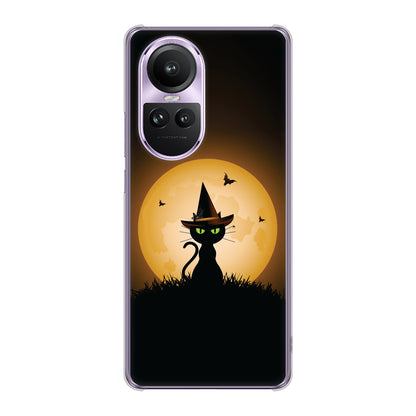 OPPO Reno10 Pro 5G A302OP SoftBank 高画質仕上げ 背面印刷 ハードケース夜とネコ