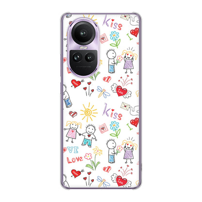 OPPO Reno10 Pro 5G A302OP SoftBank 高画質仕上げ 背面印刷 ハードケースカップル＆ファミリー