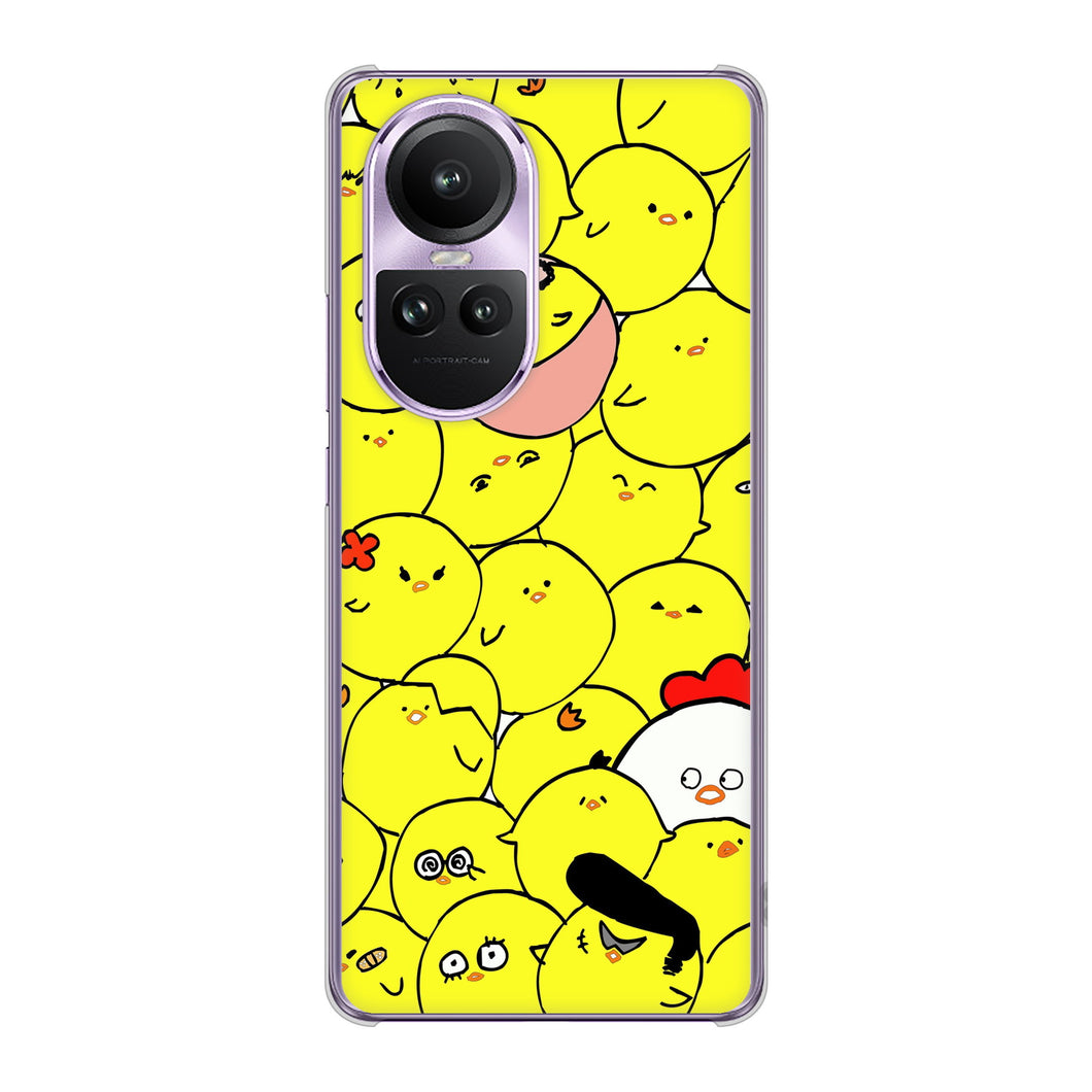 OPPO Reno10 Pro 5G A302OP SoftBank 高画質仕上げ 背面印刷 ハードケース 【1031 ピヨピヨ】