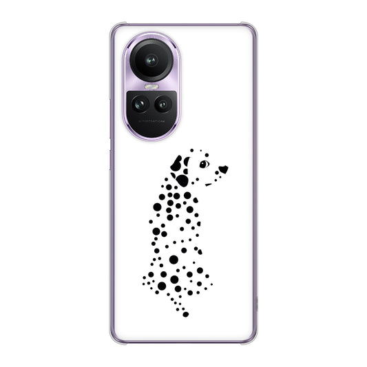 OPPO Reno10 Pro 5G A302OP SoftBank 高画質仕上げ 背面印刷 ハードケース 【1038 振り向くダルメシアン（WH）】
