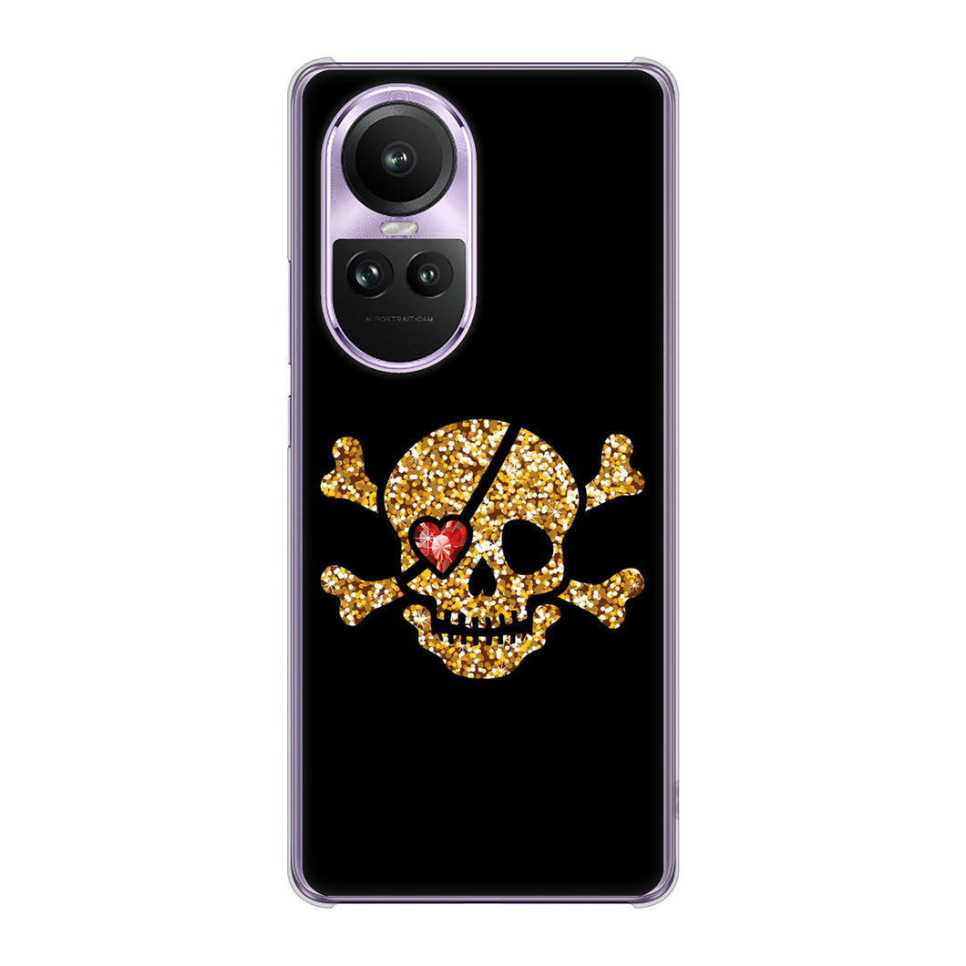 OPPO Reno10 Pro 5G A302OP SoftBank 高画質仕上げ 背面印刷 ハードケース 【1082 海賊ドクロ】