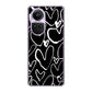 OPPO Reno10 Pro 5G A302OP SoftBank 高画質仕上げ 背面印刷 ハードケース 【1124 ハート BK＆WH】
