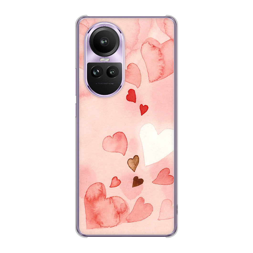OPPO Reno10 Pro 5G A302OP SoftBank 高画質仕上げ 背面印刷 ハードケース 【1125 ハートの和紙】