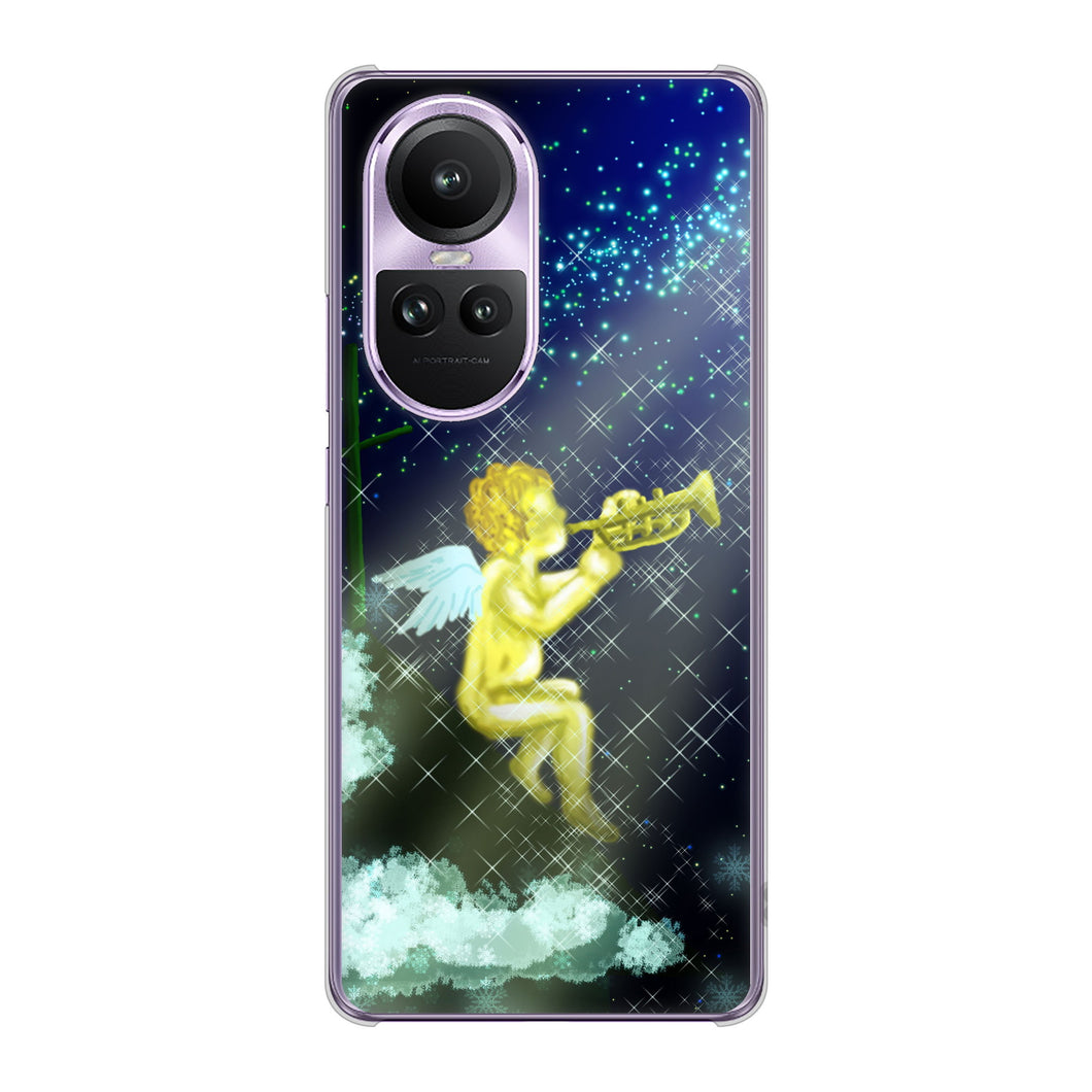 OPPO Reno10 Pro 5G A302OP SoftBank 高画質仕上げ 背面印刷 ハードケース 【1248 天使の演奏】