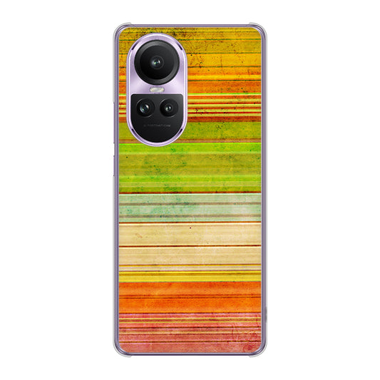 OPPO Reno10 Pro 5G A302OP SoftBank 高画質仕上げ 背面印刷 ハードケース 【1324 ビンテージボーダー（色彩）】