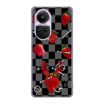 OPPO Reno10 Pro 5G A302OP SoftBank 高画質仕上げ 背面印刷 ハードケースむかいあぐる 苺パンク