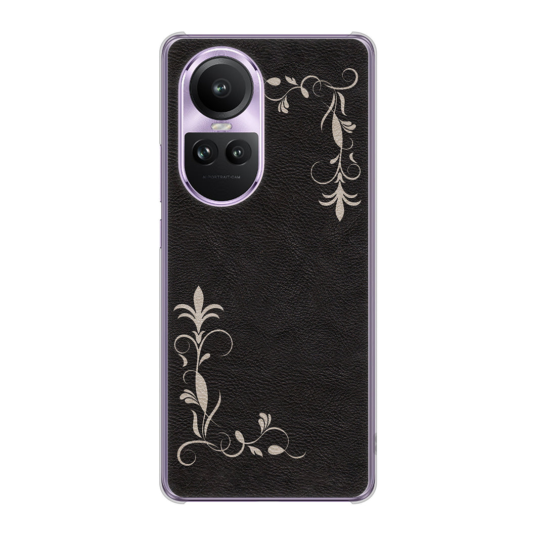 OPPO Reno10 Pro 5G A302OP SoftBank 高画質仕上げ 背面印刷 ハードケース 【EK825 レザー風グラスフレーム】