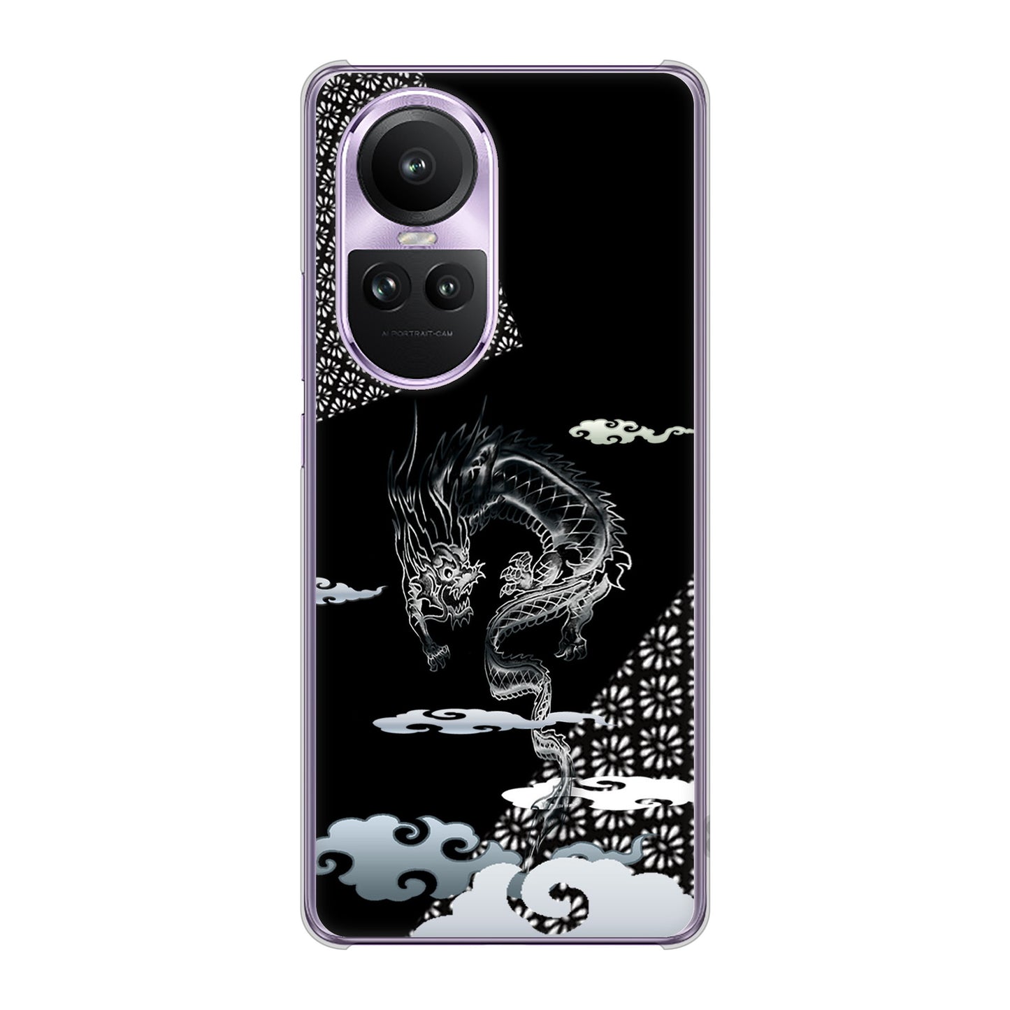 OPPO Reno10 Pro 5G A302OP SoftBank 高画質仕上げ 背面印刷 ハードケース雲竜