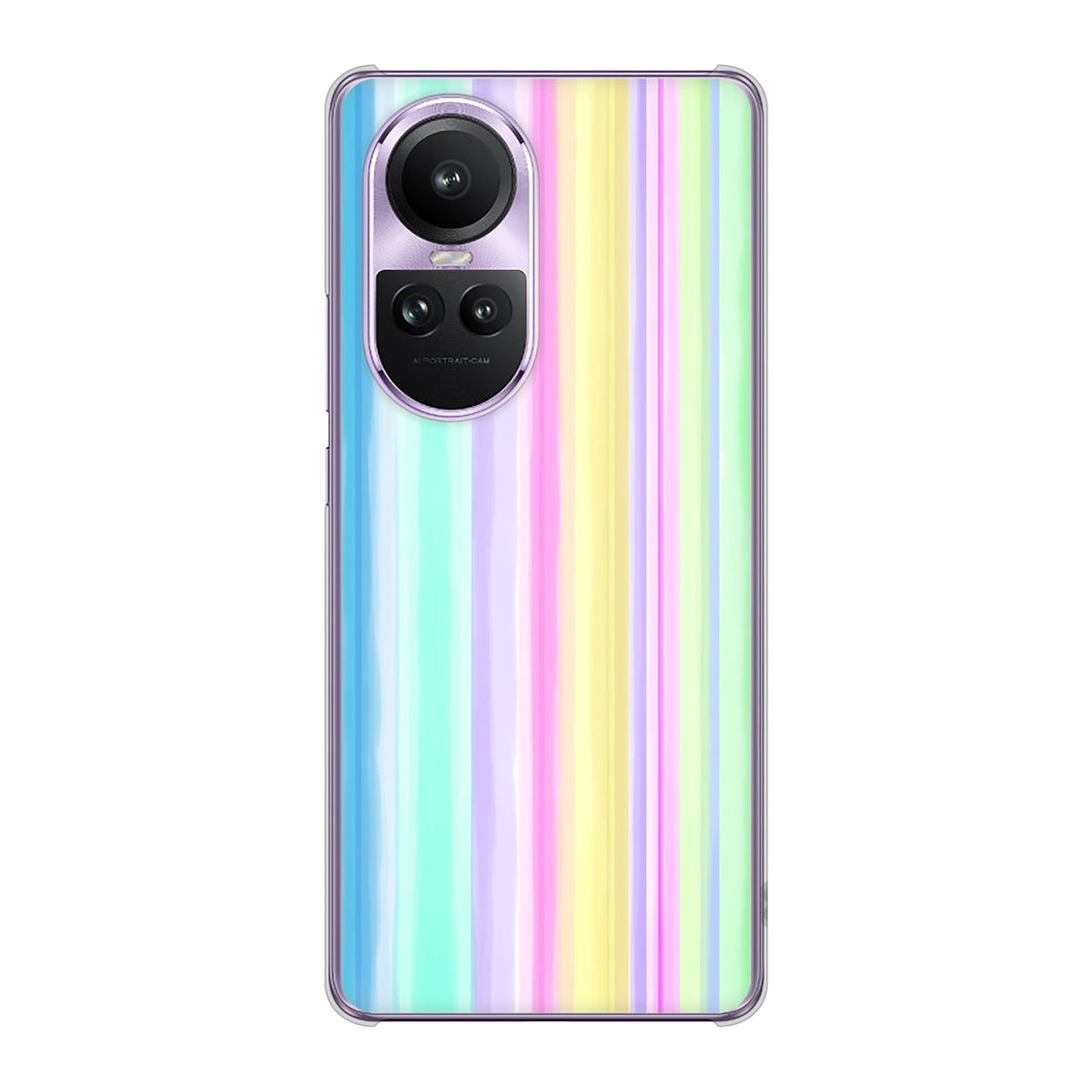 OPPO Reno10 Pro 5G A302OP SoftBank 高画質仕上げ 背面印刷 ハードケースレインボー