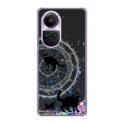 OPPO Reno10 Pro 5G A302OP SoftBank 高画質仕上げ 背面印刷 ハードケース魔法陣猫