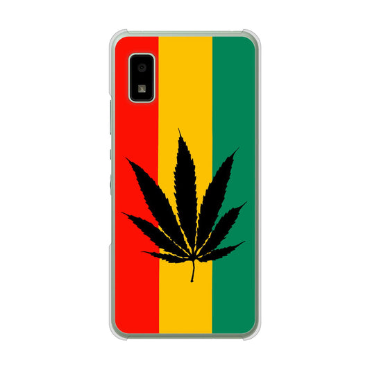 AQUOS wish3 A302SH Y!mobile 高画質仕上げ 背面印刷 ハードケース 【083 大麻ラスタカラー】