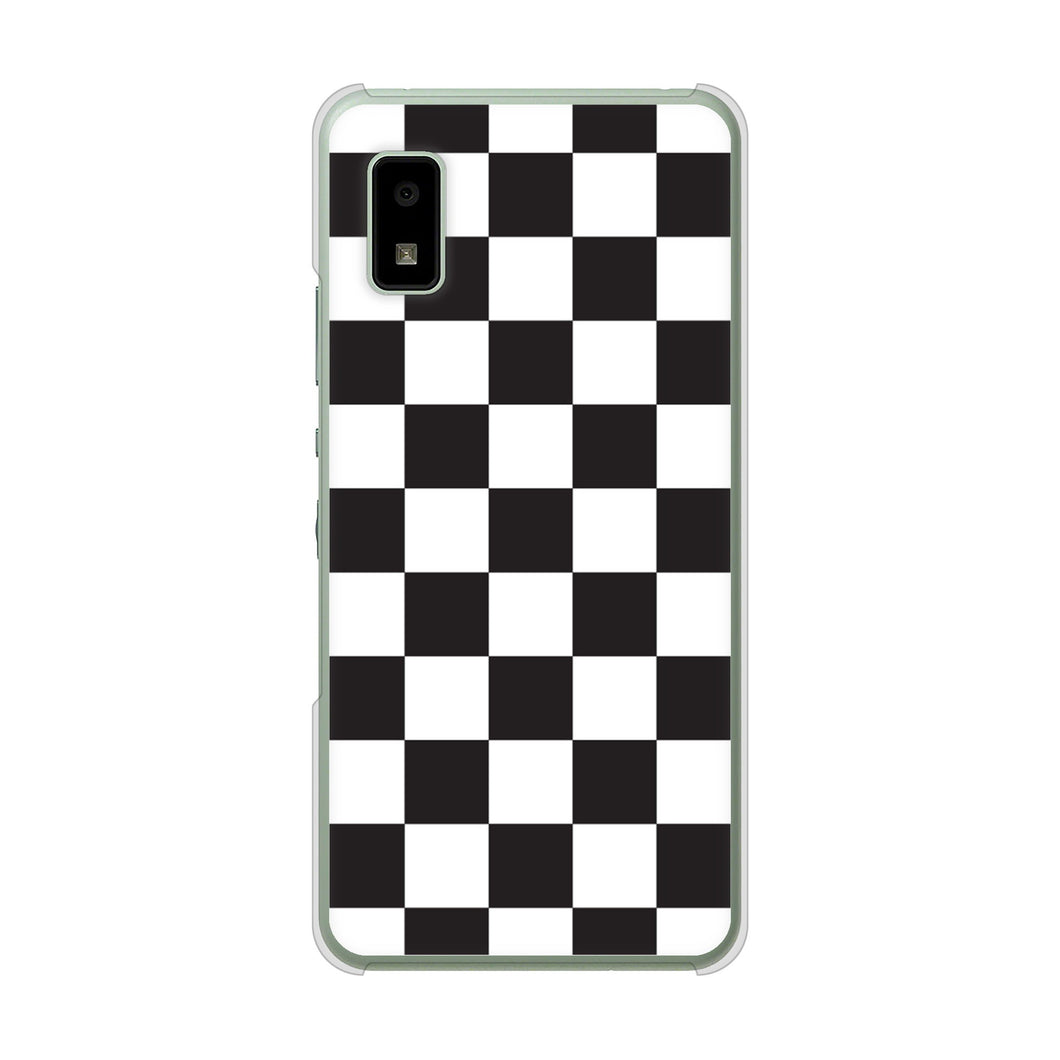 AQUOS wish3 A302SH Y!mobile 高画質仕上げ 背面印刷 ハードケース 【151 フラッグチェック】