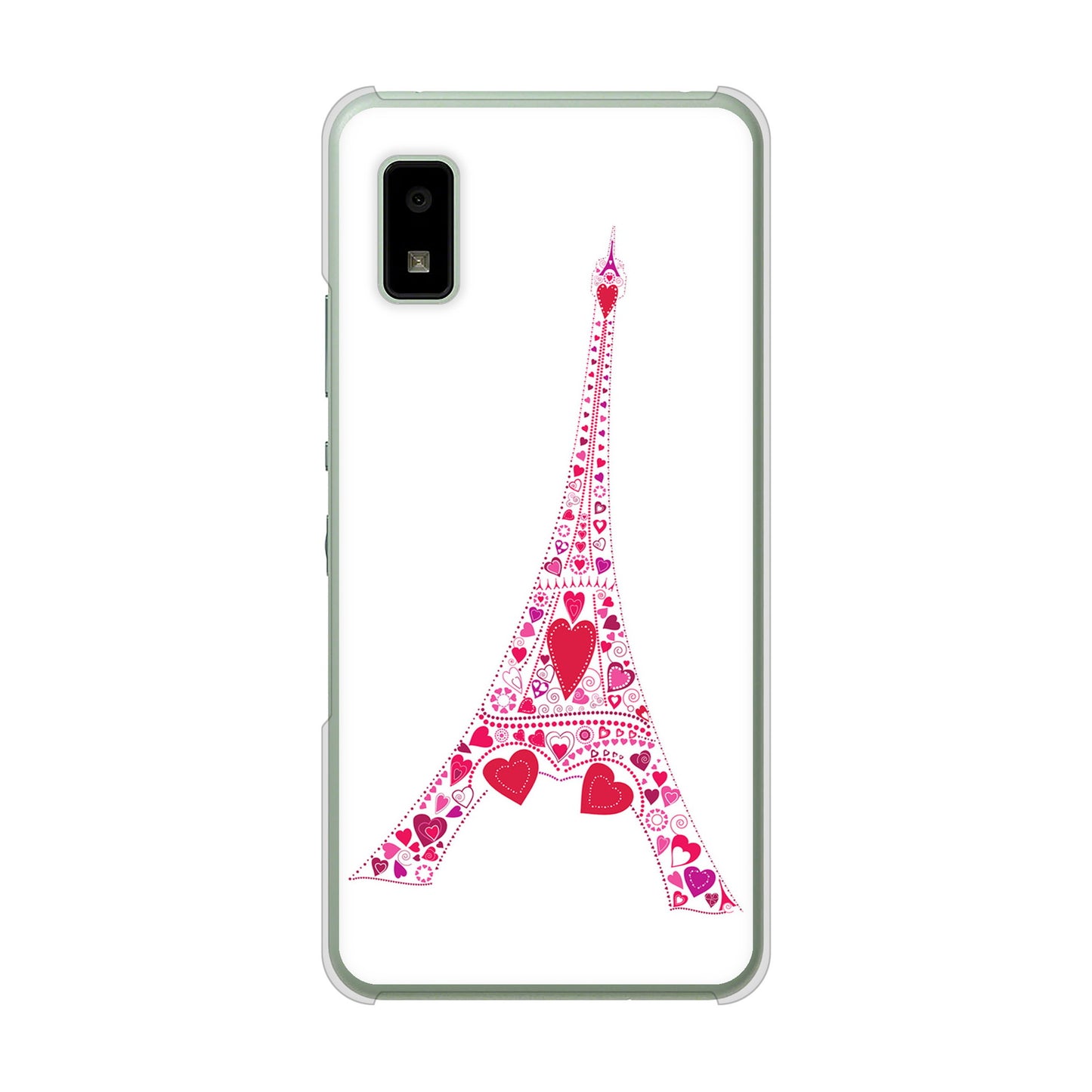 AQUOS wish3 A302SH Y!mobile 高画質仕上げ 背面印刷 ハードケースLOVE フランス