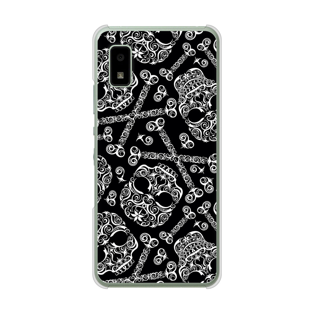 AQUOS wish3 A302SH Y!mobile 高画質仕上げ 背面印刷 ハードケース 【363 ドクロの刺青】