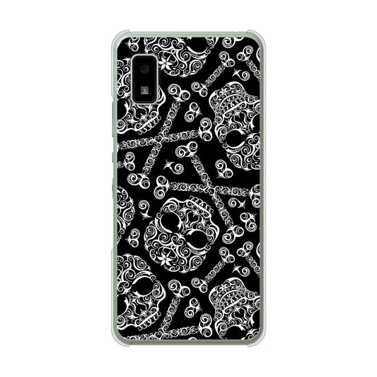AQUOS wish3 A302SH Y!mobile 高画質仕上げ 背面印刷 ハードケース 【363 ドクロの刺青】