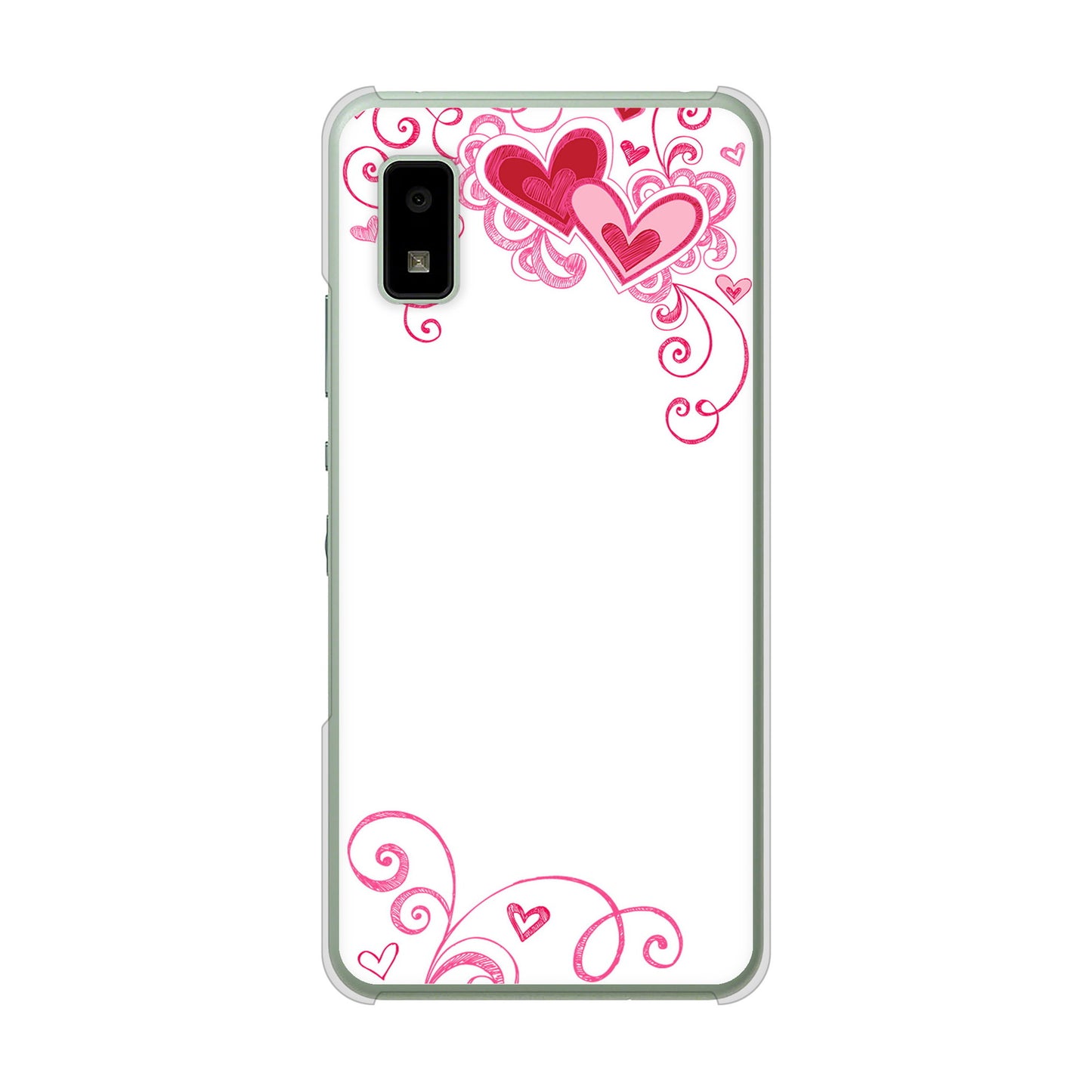 AQUOS wish3 A302SH Y!mobile 高画質仕上げ 背面印刷 ハードケースプリティハート