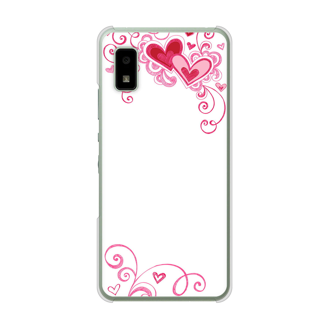 AQUOS wish3 A302SH Y!mobile 高画質仕上げ 背面印刷 ハードケースプリティハート