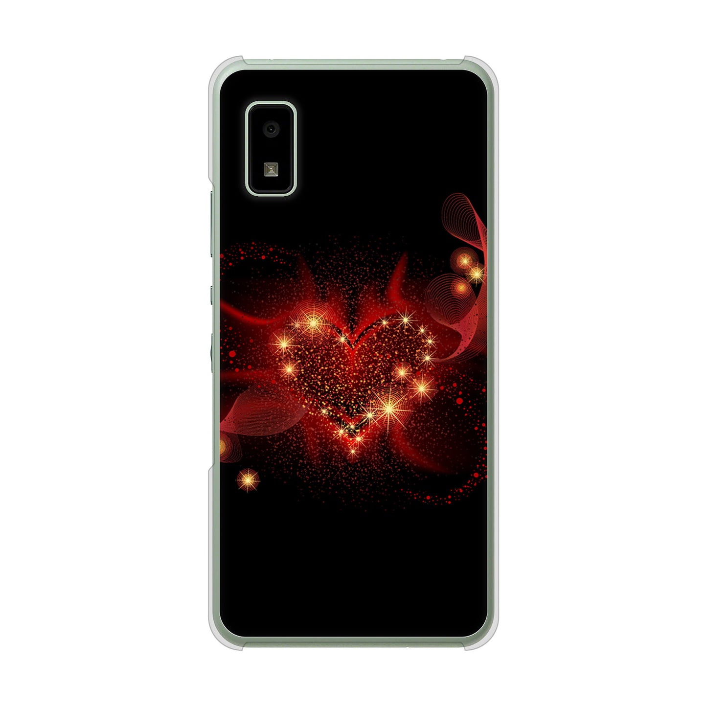 AQUOS wish3 A302SH Y!mobile 高画質仕上げ 背面印刷 ハードケースきらめきハート