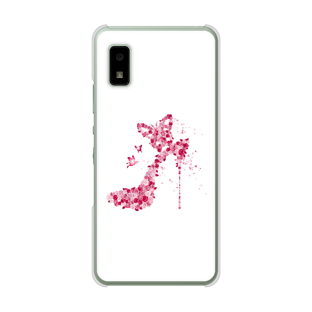 AQUOS wish3 A302SH Y!mobile 高画質仕上げ 背面印刷 ハードケース 【387 薔薇のハイヒール】