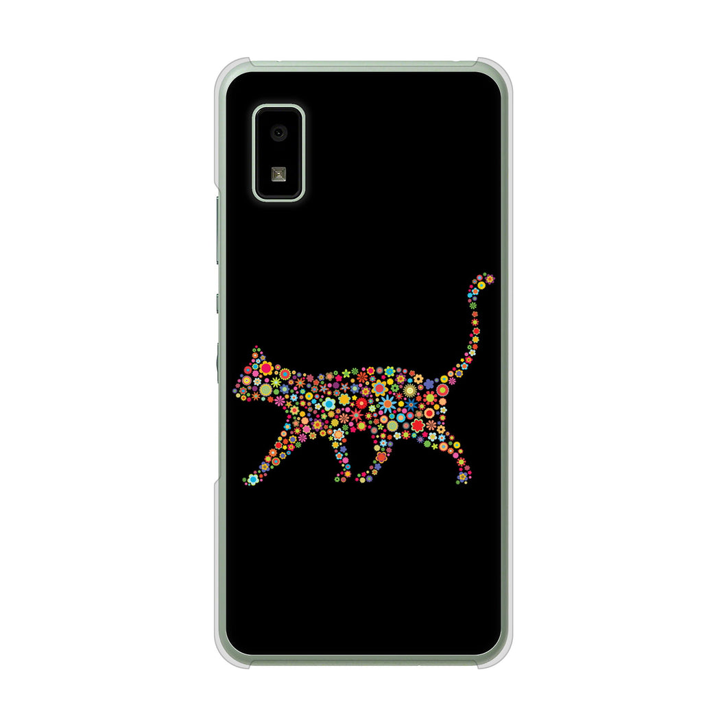 AQUOS wish3 A302SH Y!mobile 高画質仕上げ 背面印刷 ハードケース 【406 カラフルキャット】