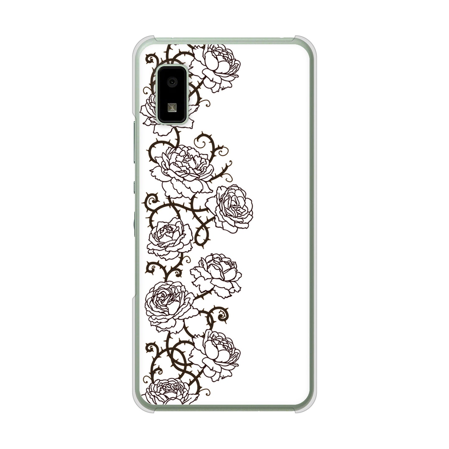 AQUOS wish3 A302SH Y!mobile 高画質仕上げ 背面印刷 ハードケース 【467 イバラ】