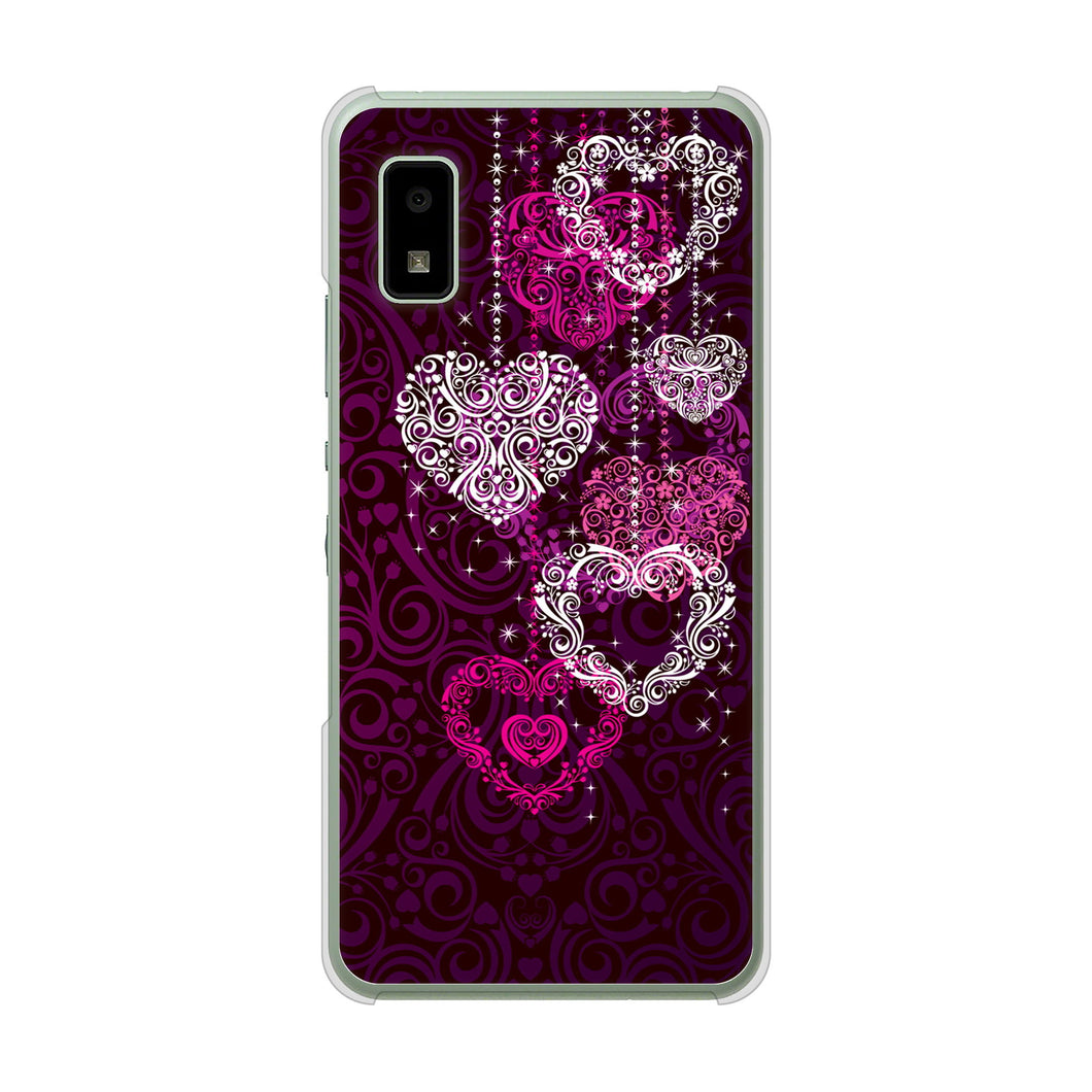 AQUOS wish3 A302SH Y!mobile 高画質仕上げ 背面印刷 ハードケースきらめきハート