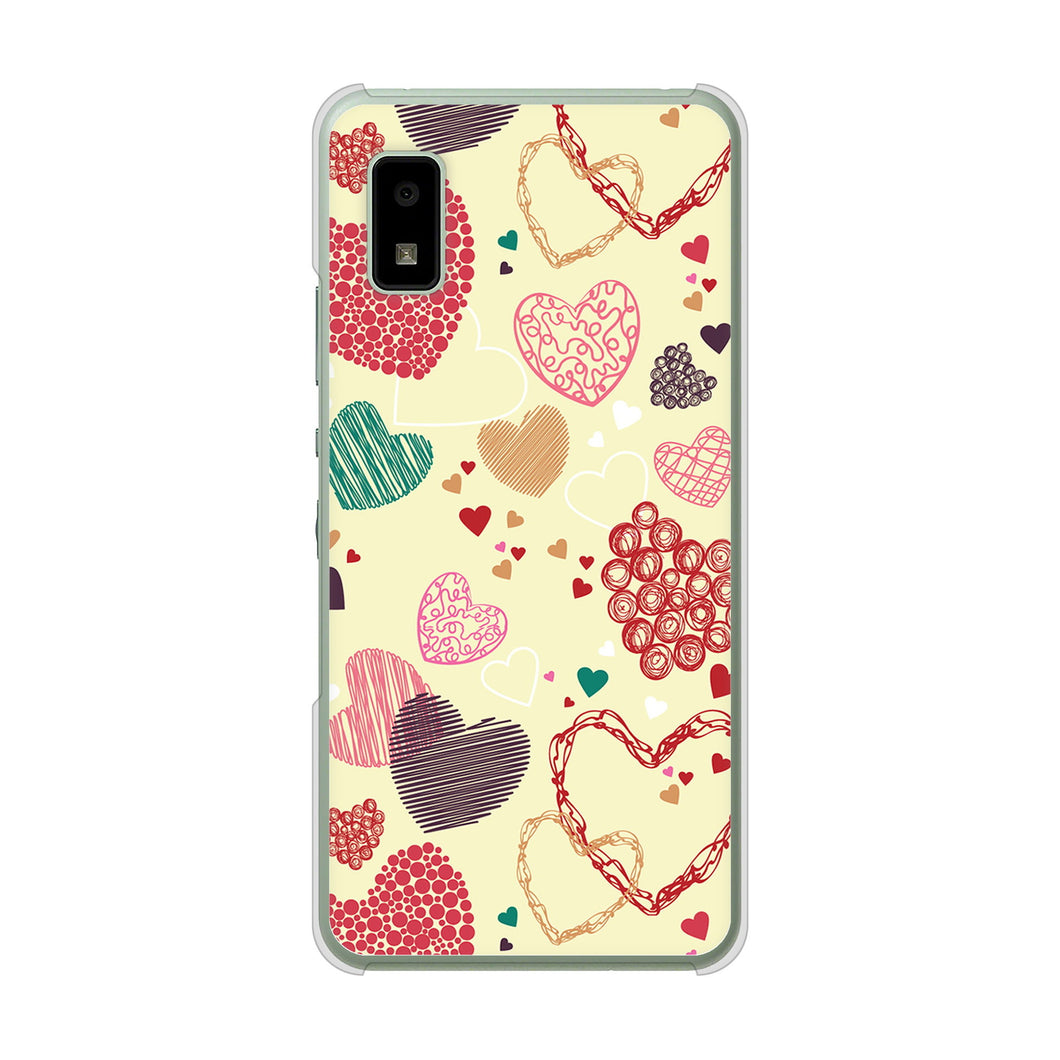 AQUOS wish3 A302SH Y!mobile 高画質仕上げ 背面印刷 ハードケース 【480 素朴なハート】