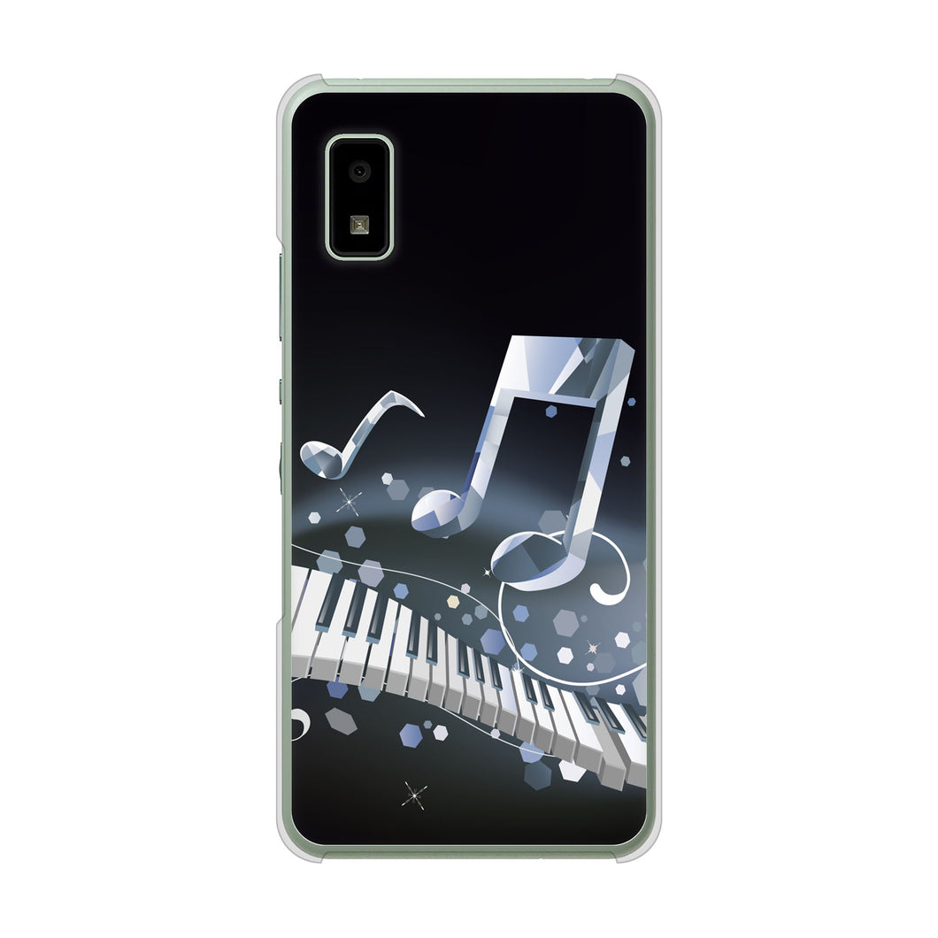 AQUOS wish3 A302SH Y!mobile 高画質仕上げ 背面印刷 ハードケース音符