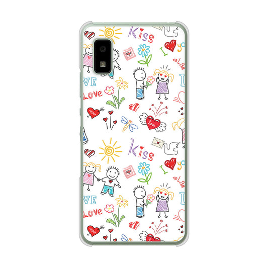 AQUOS wish3 A302SH Y!mobile 高画質仕上げ 背面印刷 ハードケースカップル＆ファミリー