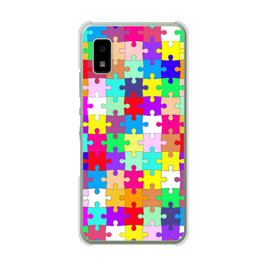 AQUOS wish3 A302SH Y!mobile 高画質仕上げ 背面印刷 ハードケース 【727 カラフルパズル】