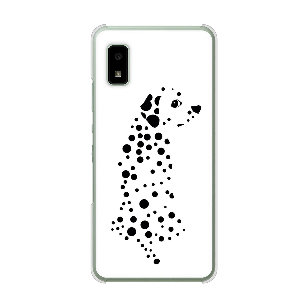 AQUOS wish3 A302SH Y!mobile 高画質仕上げ 背面印刷 ハードケース 【1038 振り向くダルメシアン（WH）】