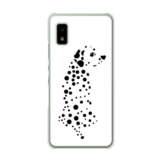 AQUOS wish3 A302SH Y!mobile 高画質仕上げ 背面印刷 ハードケース 【1038 振り向くダルメシアン（WH）】