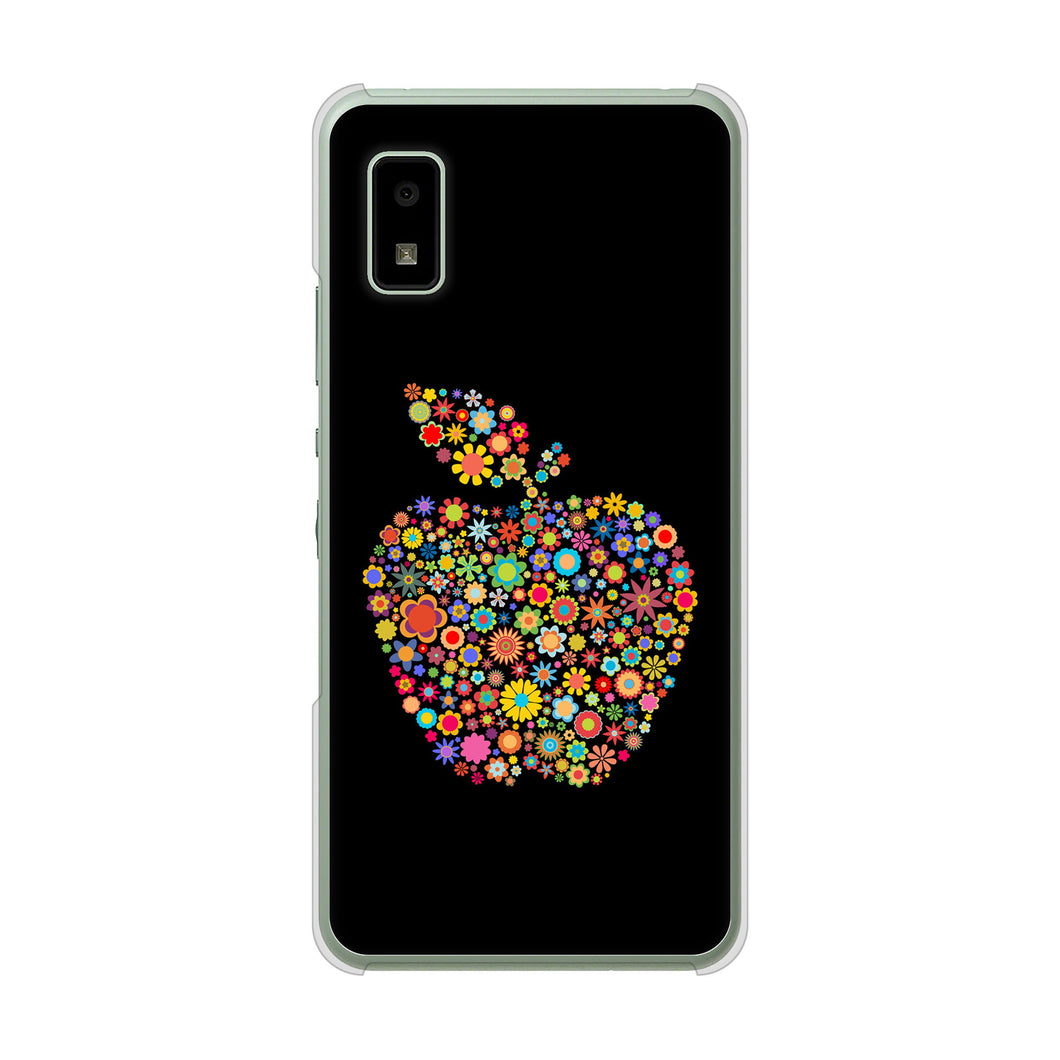 AQUOS wish3 A302SH Y!mobile 高画質仕上げ 背面印刷 ハードケース 【1195 カラフルアップル】