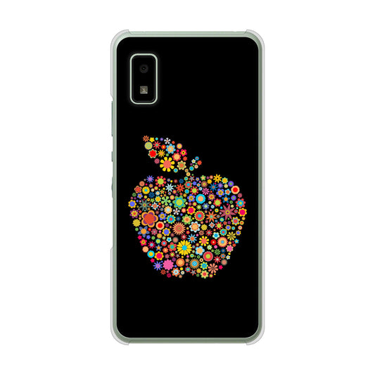 AQUOS wish3 A302SH Y!mobile 高画質仕上げ 背面印刷 ハードケース 【1195 カラフルアップル】