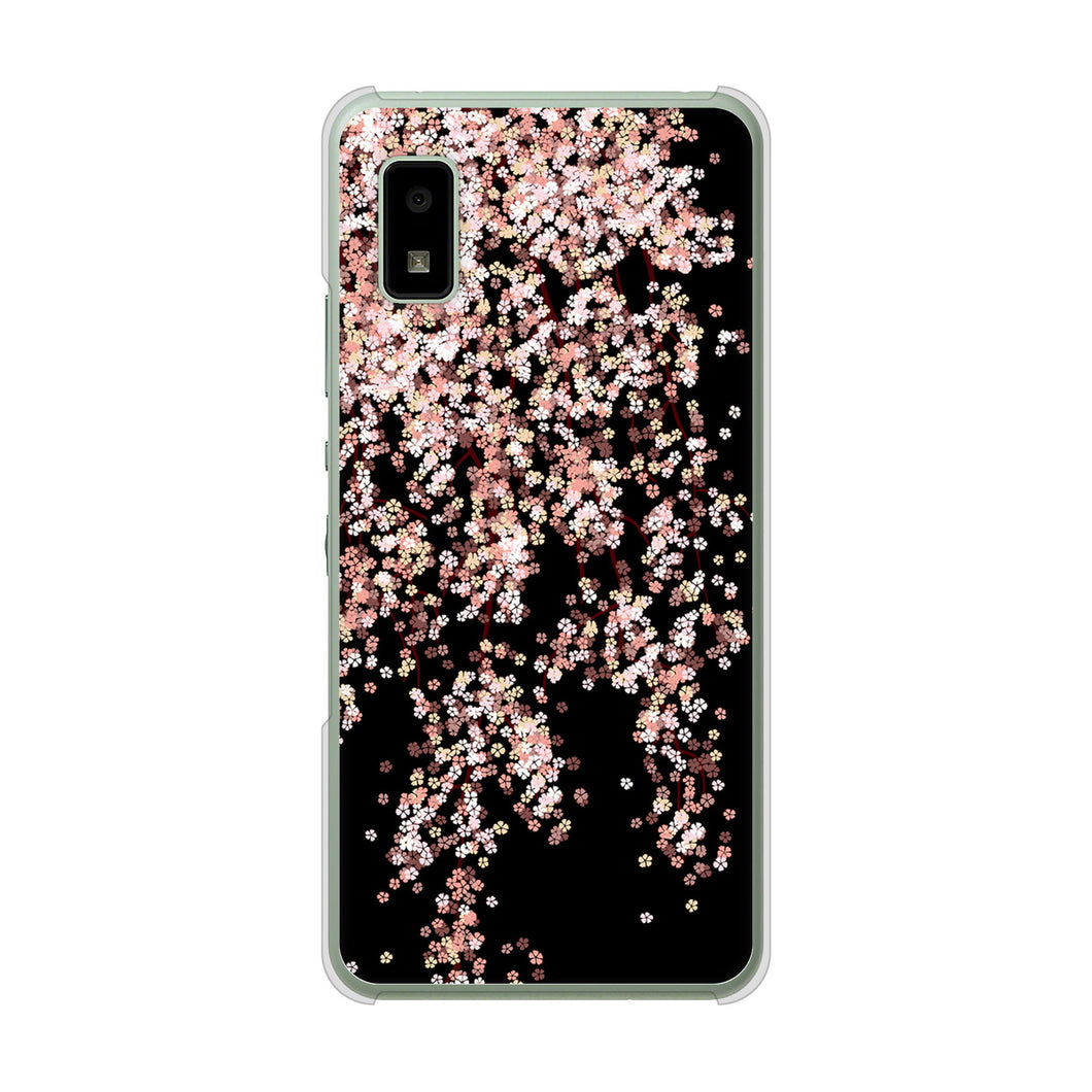 AQUOS wish3 A302SH Y!mobile 高画質仕上げ 背面印刷 ハードケース 【1244 しだれ桜】