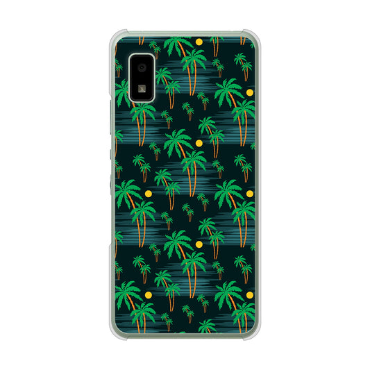 AQUOS wish3 A302SH Y!mobile 高画質仕上げ 背面印刷 ハードケース 【1315 月夜とヤシ】