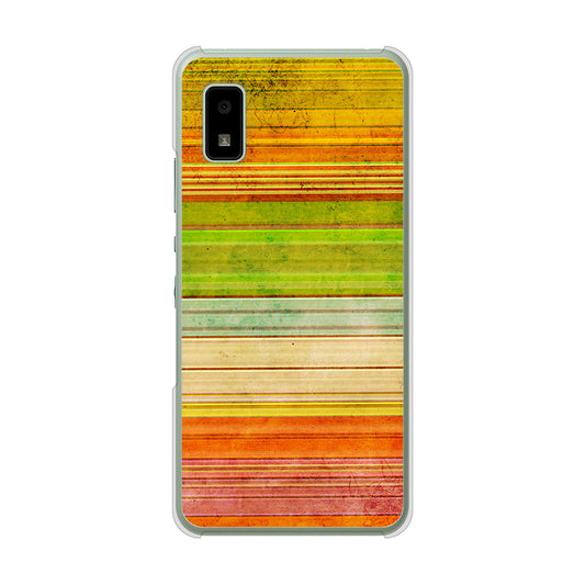 AQUOS wish3 A302SH Y!mobile 高画質仕上げ 背面印刷 ハードケース 【1324 ビンテージボーダー（色彩）】