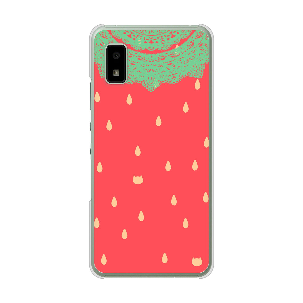 AQUOS wish3 A302SH Y!mobile 高画質仕上げ 背面印刷 ハードケース 【MI800 strawberry ストロベリー】