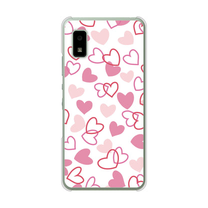AQUOS wish3 A302SH Y!mobile 高画質仕上げ 背面印刷 ハードケースハートがいっぱい