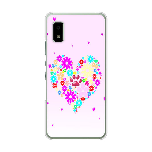 AQUOS wish3 A302SH Y!mobile 高画質仕上げ 背面印刷 ハードケースハートと肉球
