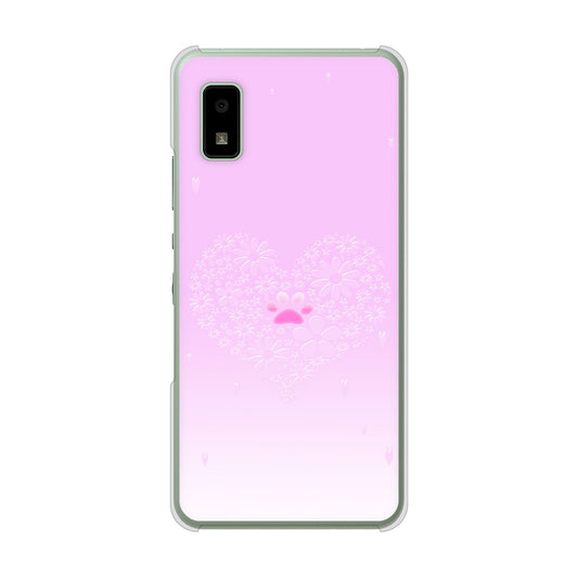 AQUOS wish3 A302SH Y!mobile 高画質仕上げ 背面印刷 ハードケースハートと肉球