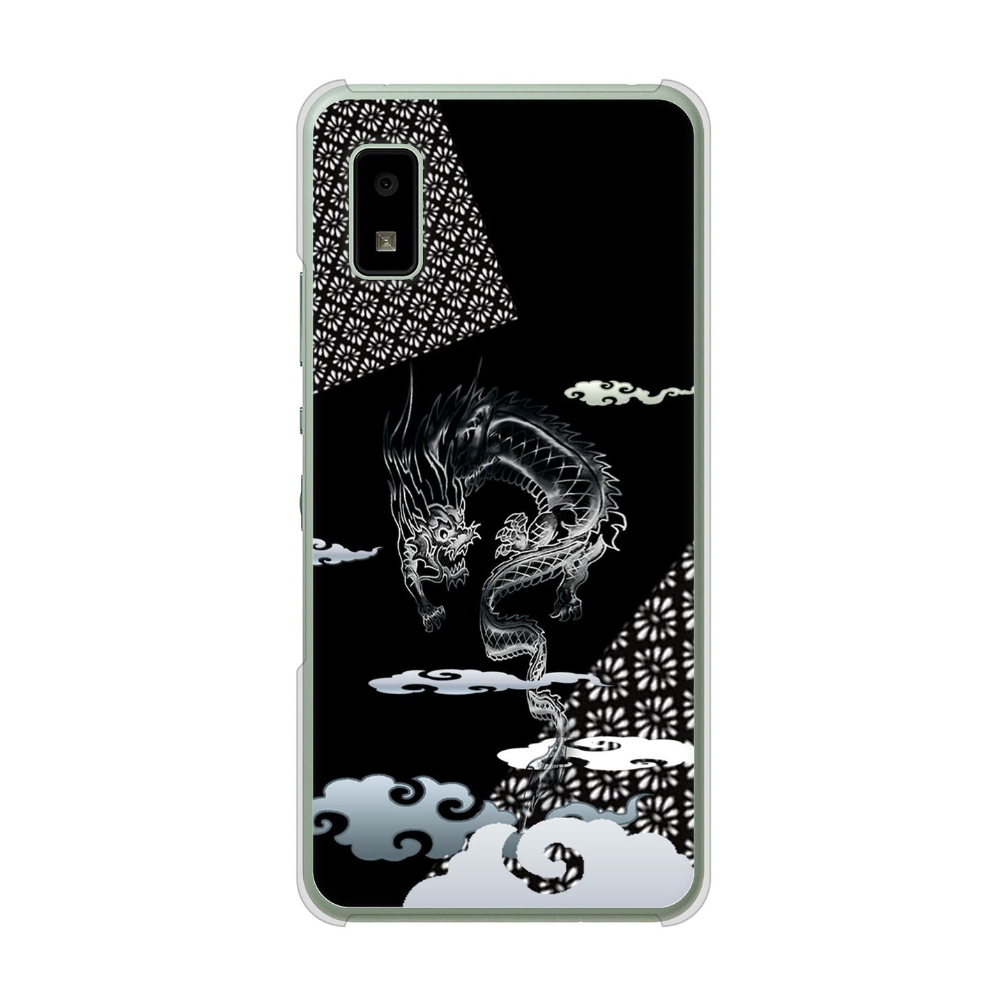 AQUOS wish3 A302SH Y!mobile 高画質仕上げ 背面印刷 ハードケース雲竜