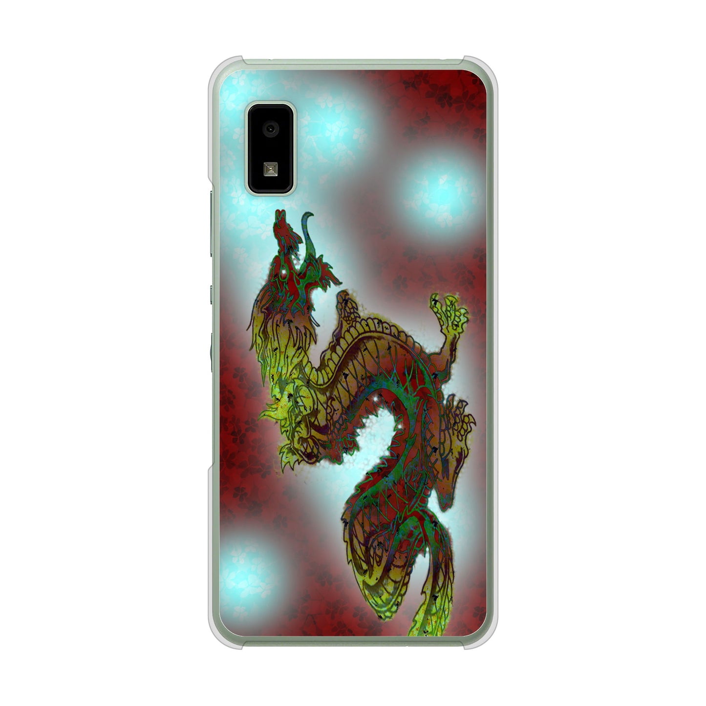 AQUOS wish3 A302SH Y!mobile 高画質仕上げ 背面印刷 ハードケース赤竜
